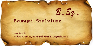 Brunyai Szalviusz névjegykártya